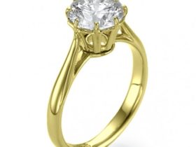 Bouquet Diamond Solitaire Engagement Ring